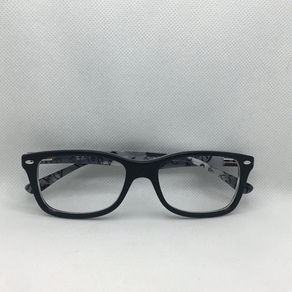 Ray Ban Black and interior gray print with case & sham